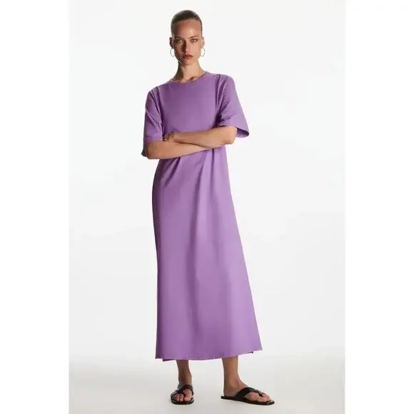 purple oversized t shirt dress Oversized Ganado T-shirt Dress  Qayro